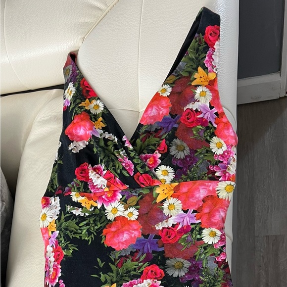 Aidan Matrix Floral Cocktail Dress - Picture 3 of 8